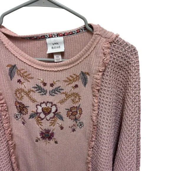 Knox Rose Size XL Embroidered Grandma core Bohemian Coquette Soft Girl - Picture 3 of 8